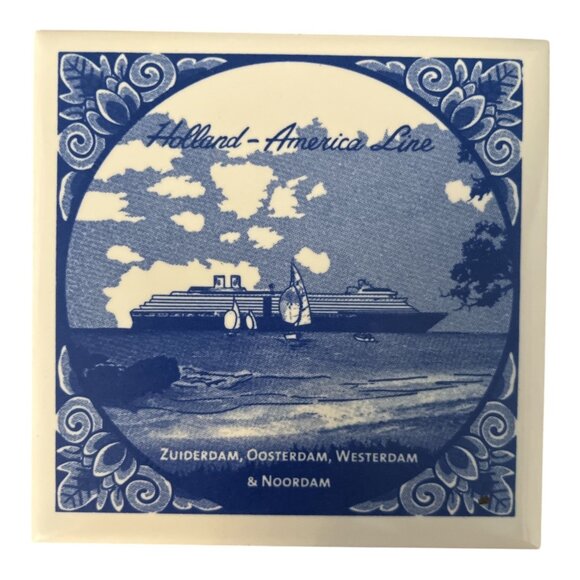 Holland America Line Ceramic Tile Coaster – Royal Goedewaagen – Zuiderdam, Ooste - Picture 1 of 6